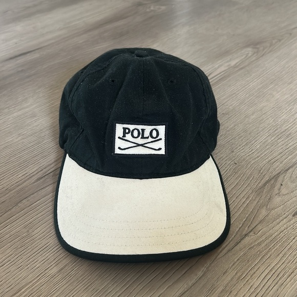 Polo Golf by Ralph Lauren Black and Tan Cap - Picture 1 of 4